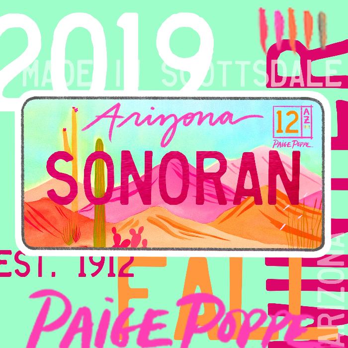"Sonoran" Arizona License Plate Sticker