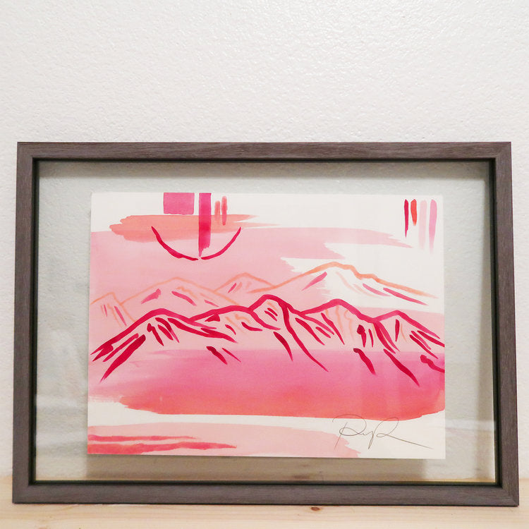 "Pink Desert at Dawn" Watercolor Print