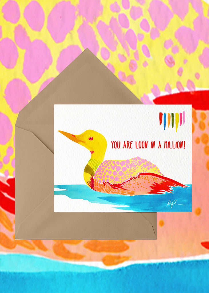 "You're Loon in a Million!" Greeting Card