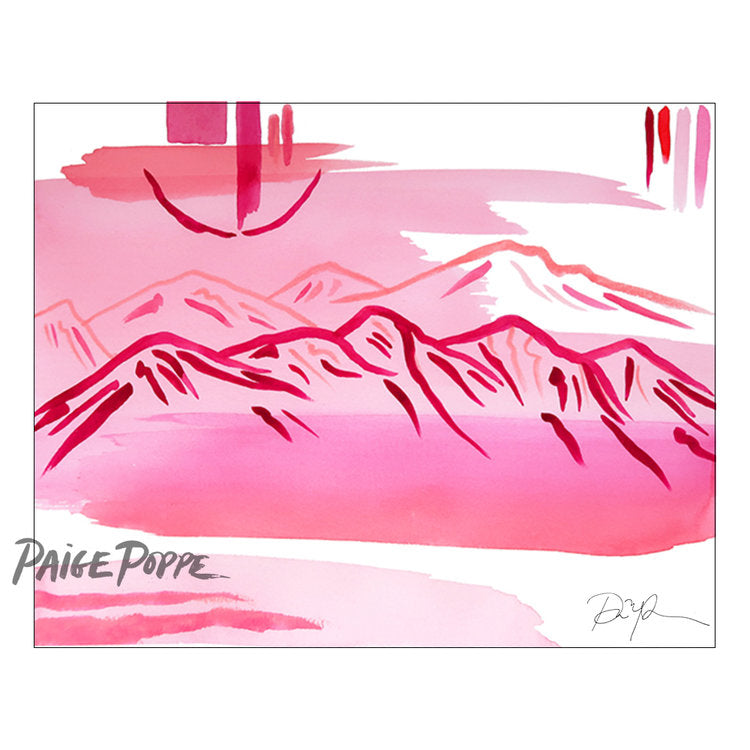 "Pink Desert at Dawn" Watercolor Print