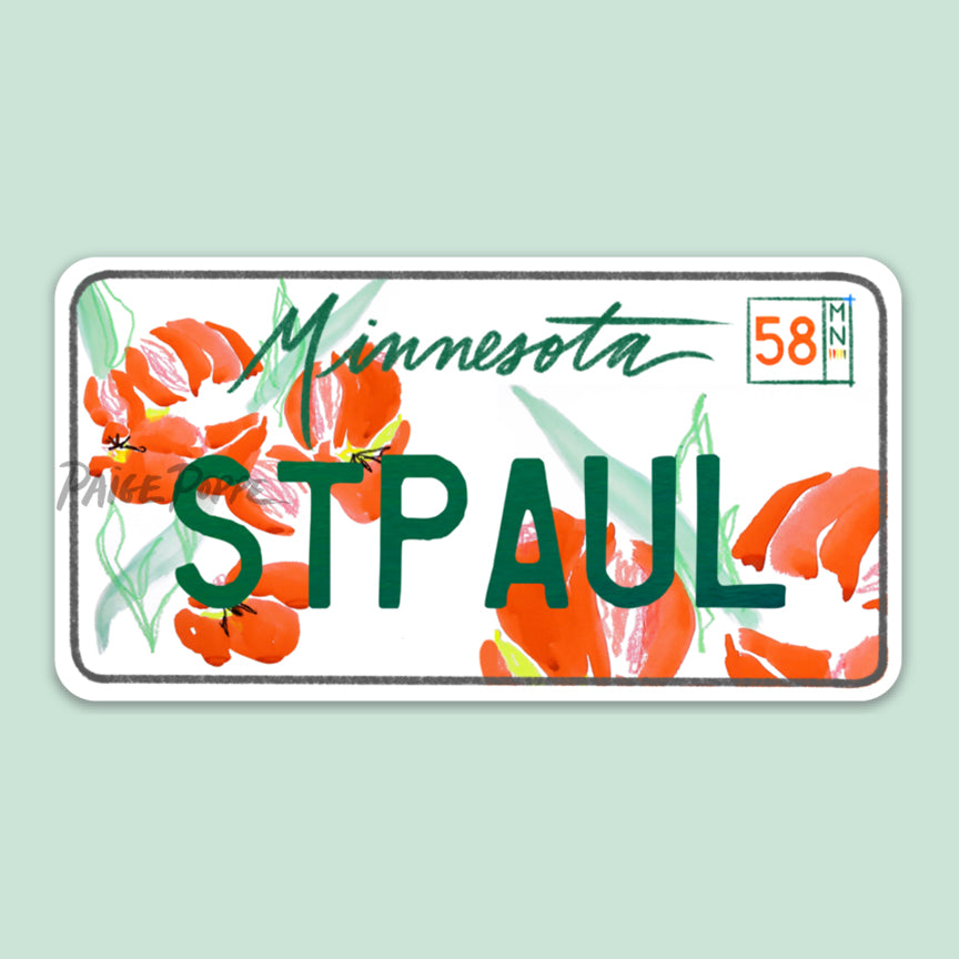 "St. Paul" Minnesota License Plate Sticker