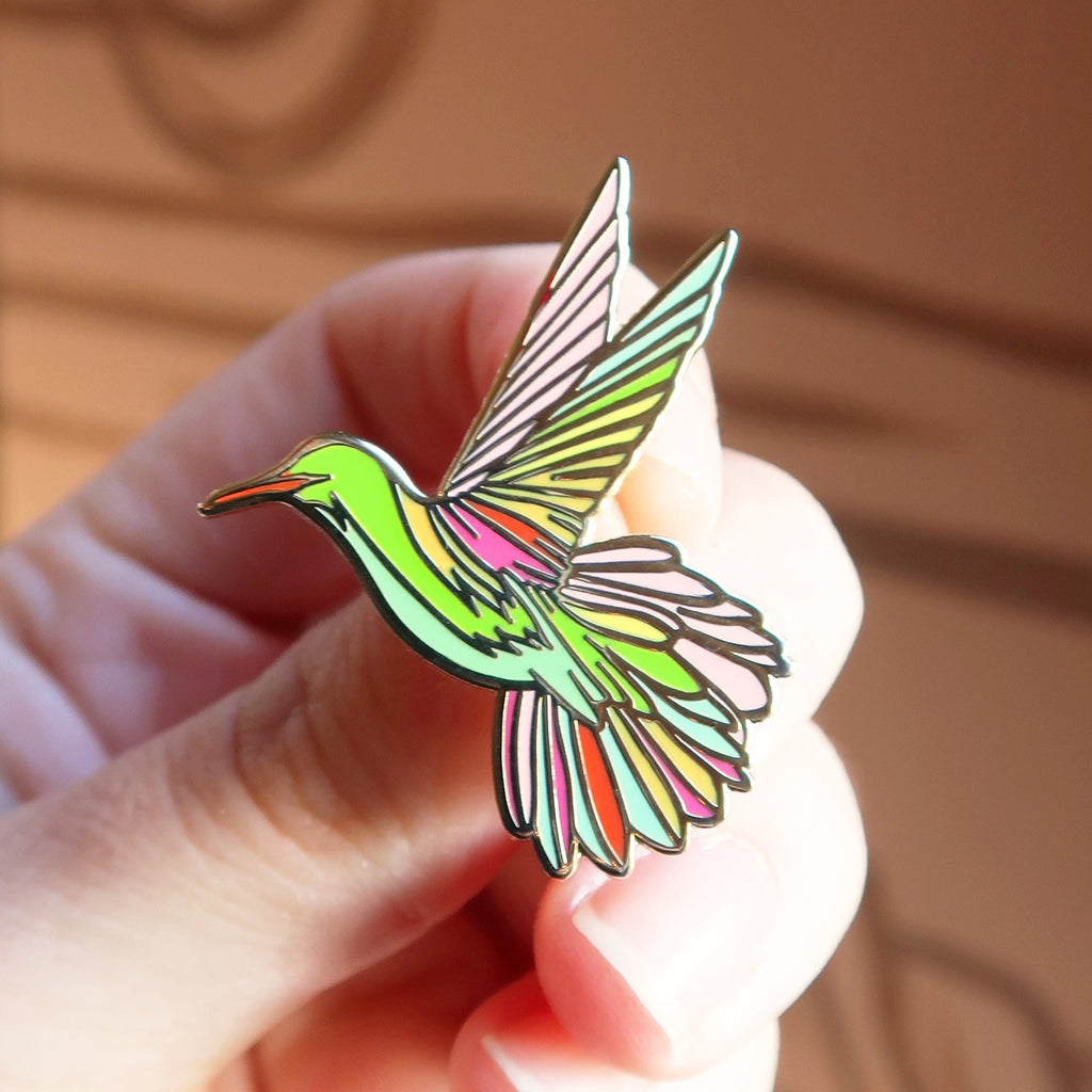"Sunshine Hummingbird" Enamel Pin