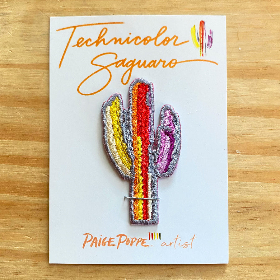 "Technicolor Saguaro" Embroidered Patch