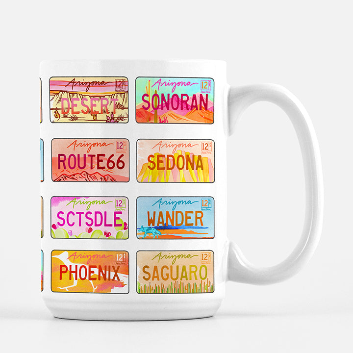 "Arizona License Plates" Ceramic Mug