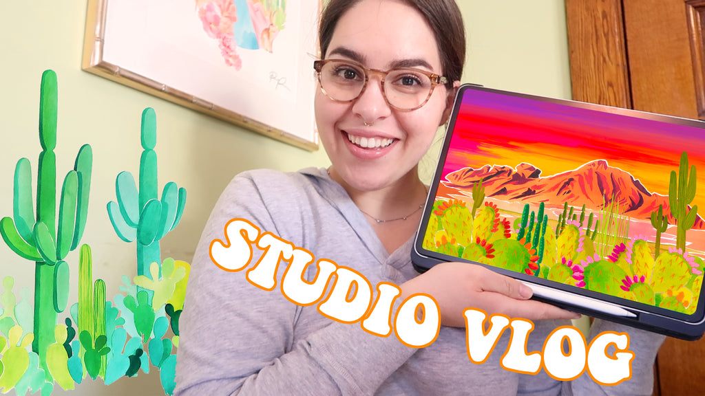 Studio Vlog: Painting in Procreate & New Mural Concepts!