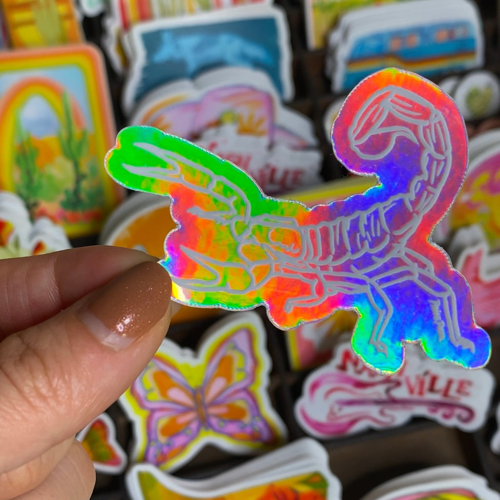 "Shining Scorpion" Holographic Sticker