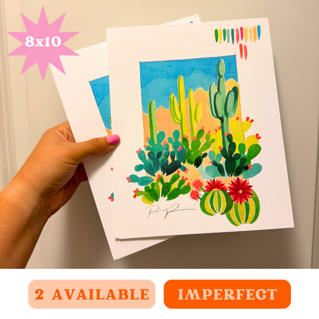 "Desert Sketchbook" Imperfect, 8x10 Art Print