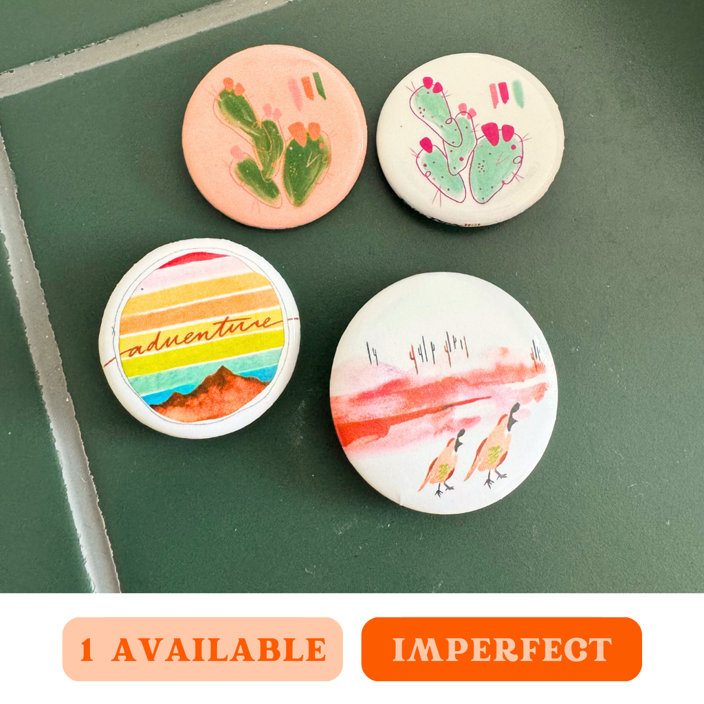 Set of 4 - Imperfect Button Pins