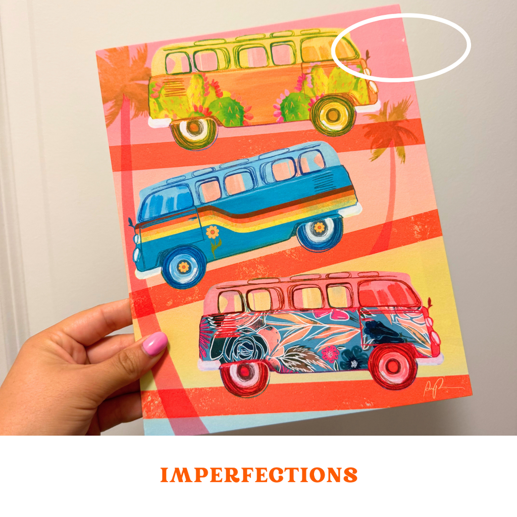 "Bodacious Buses" Imperfect, 8x10 Art Print