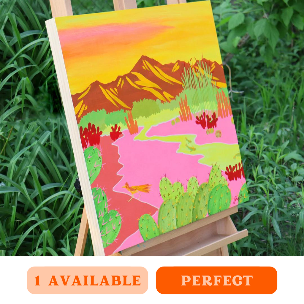 "Sonoran Oasis" Original Painting on Cradled Wood Panel