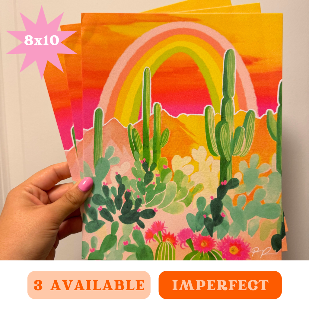 "Desert Rainbow" Imperfect, Vertical 8x10 Art Print