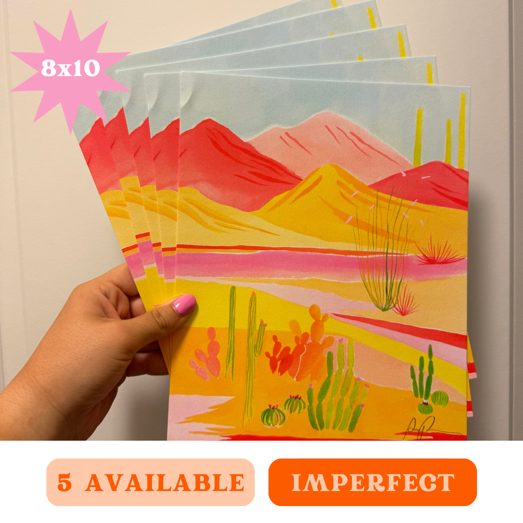 "Desert Vibrance" Imperfect, 8x10 Art Print