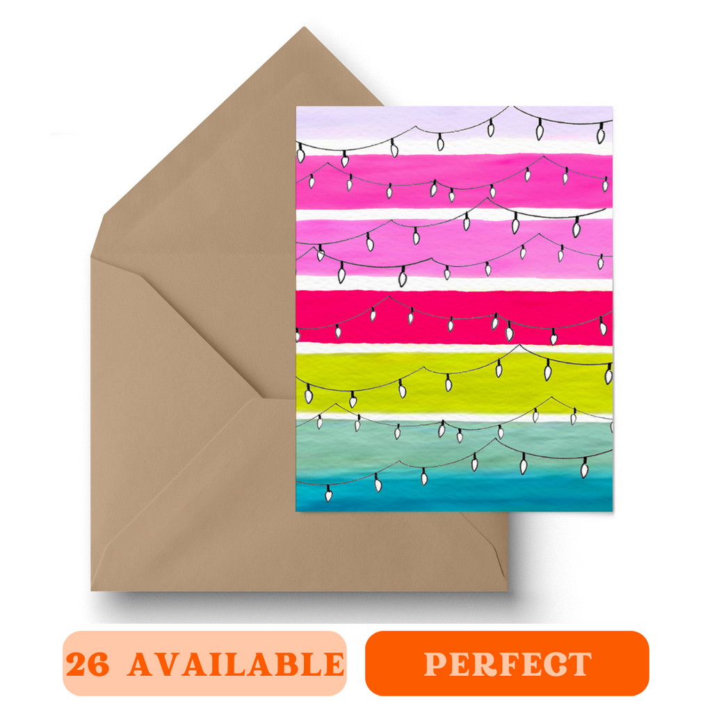 "Technicolor Lights" Holiday Card
