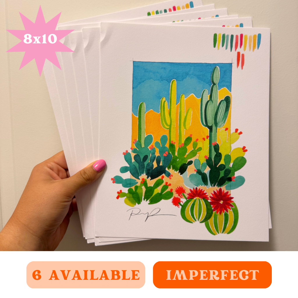 "Desert Sketchbook" Imperfect, 8x10 Art Print