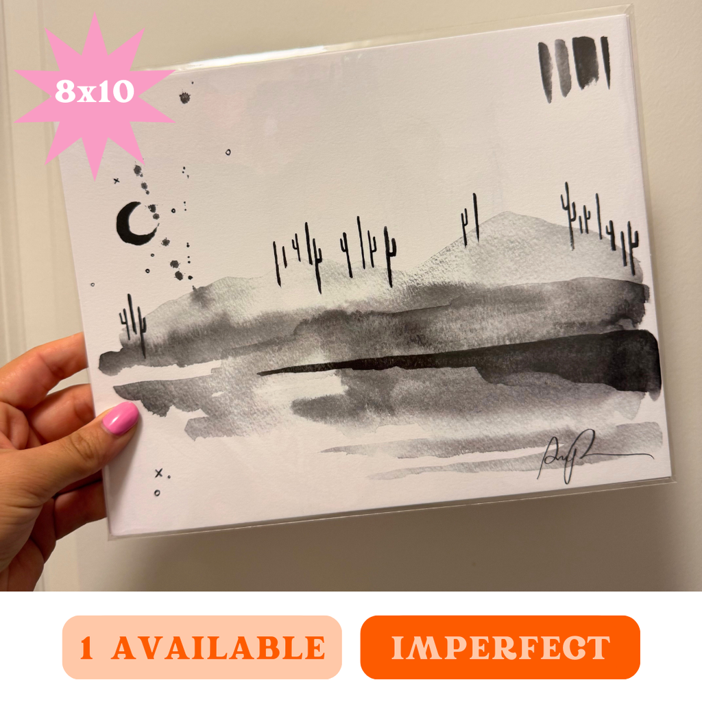 "Dark Desert" Imperfect, 8x10 Art Print