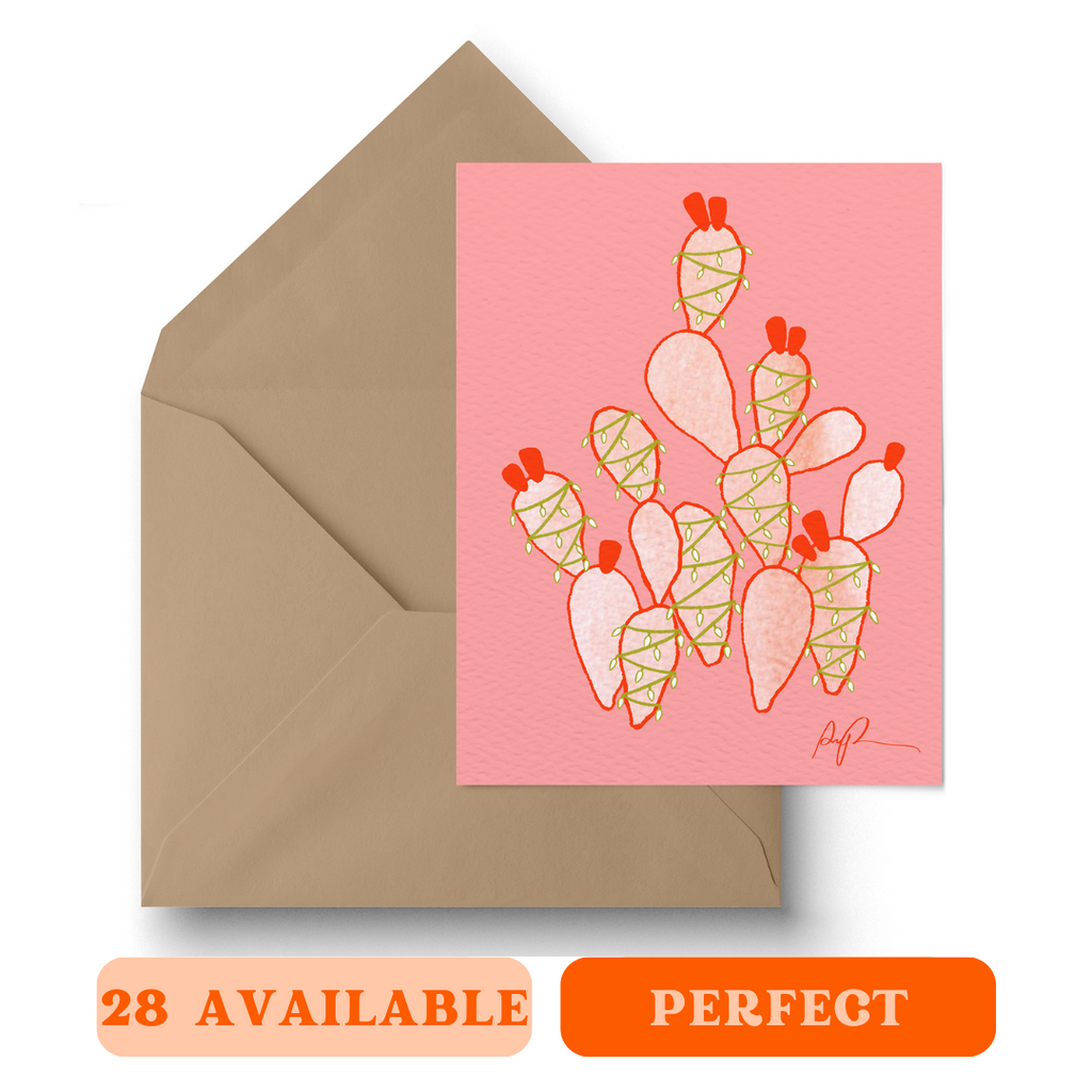 “Festive Opuntia" Holiday Card