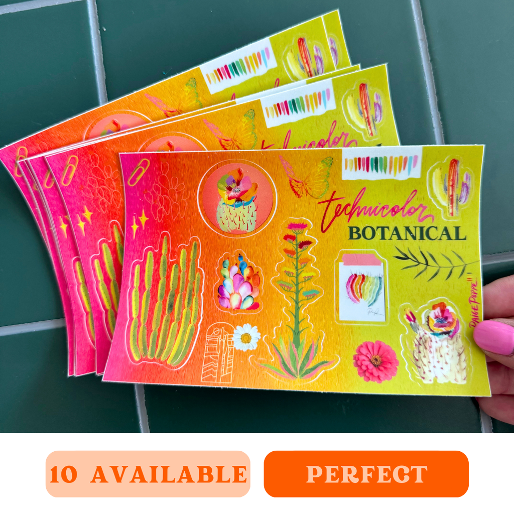 "Technicolor Botanical" Sticker Sheet