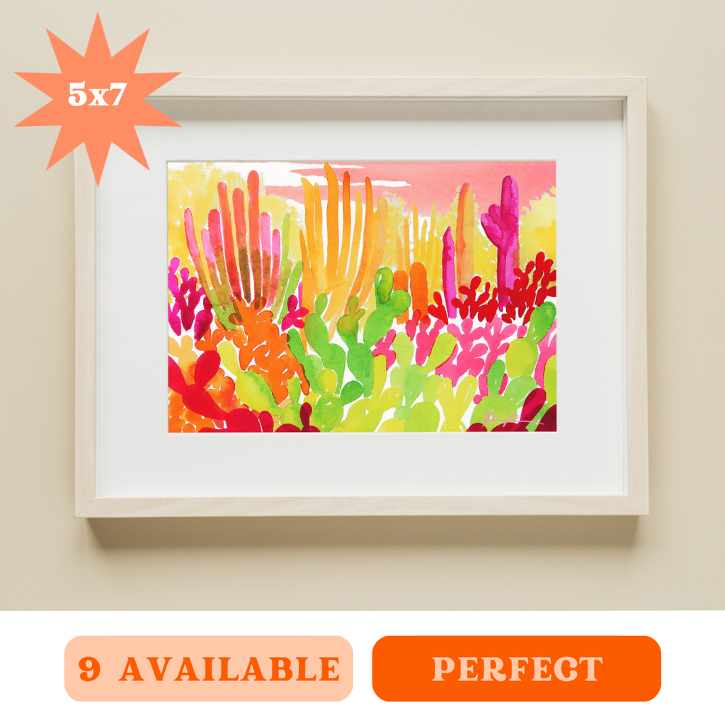 "Technicolor Garden" 5x7 Art Print