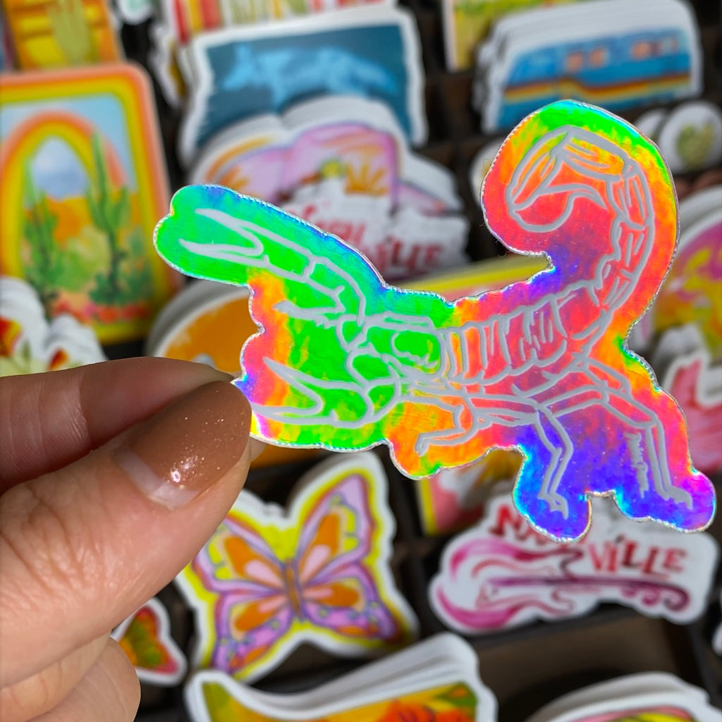 "Shining Scorpion" Holographic Sticker