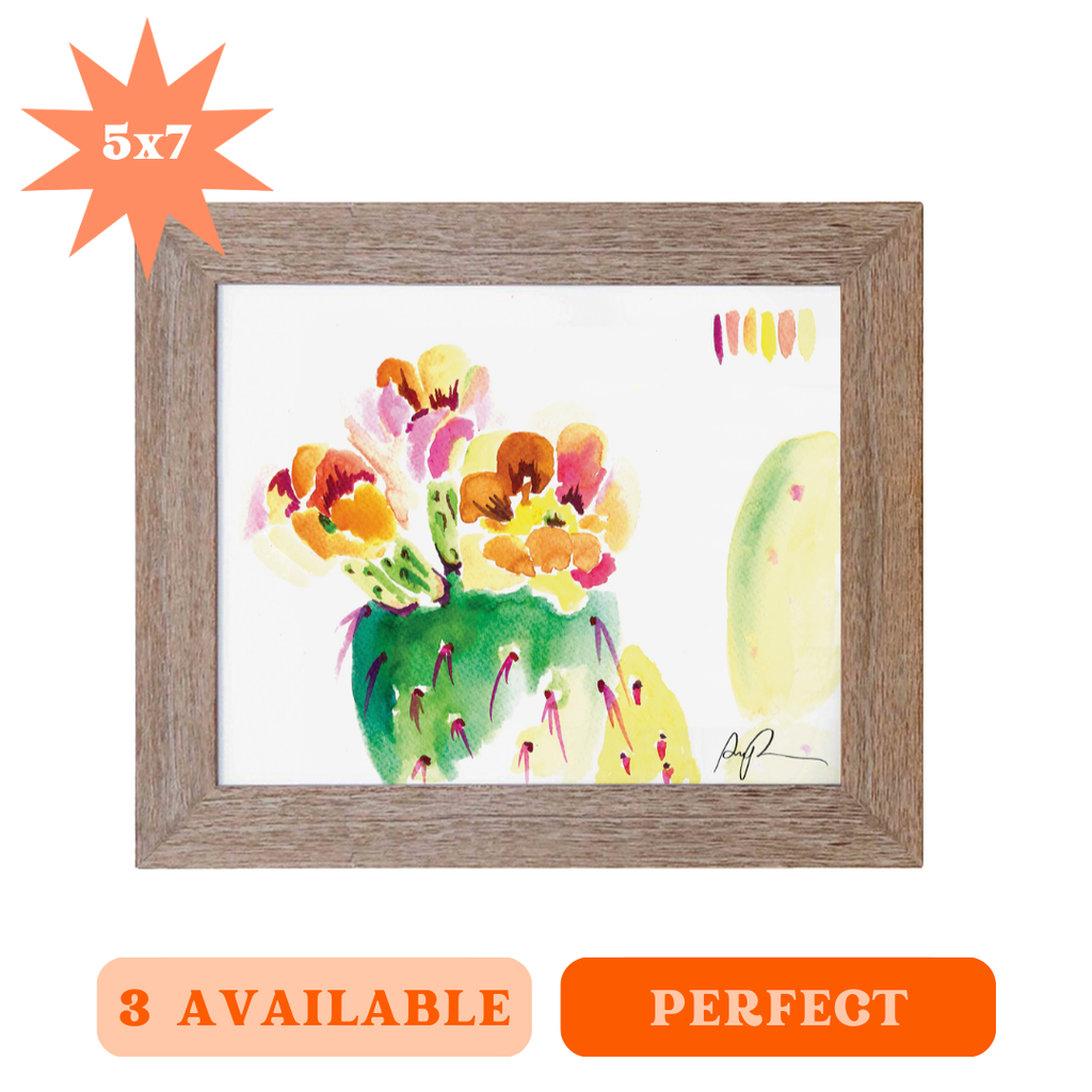 "Technicolor Prickly Pear" 5x7 Art Print