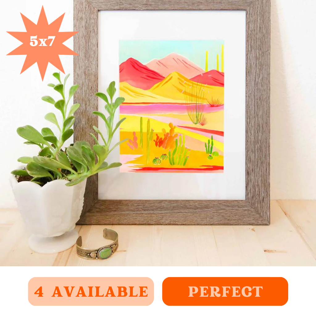 "Desert Vibrance" 5x7 Art Print
