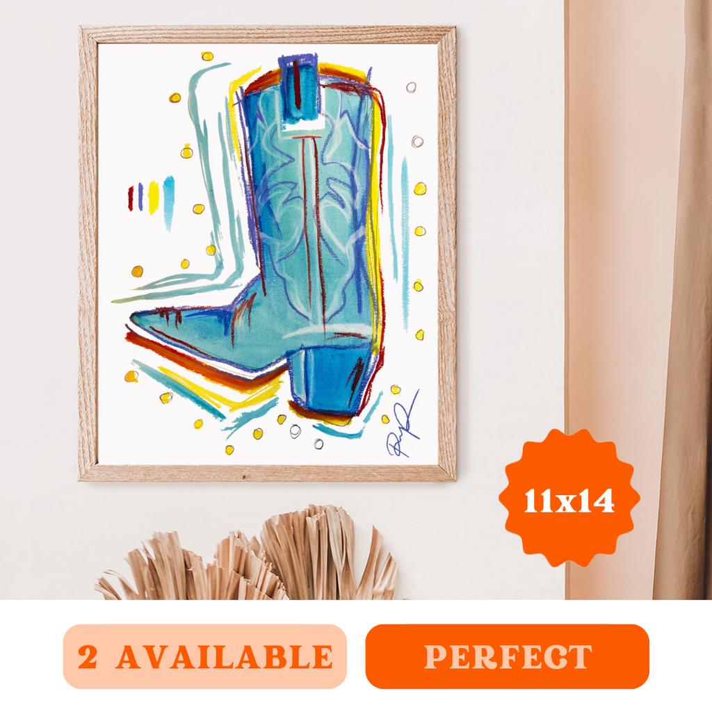 "Bluest Boot" 11x14 Art Print