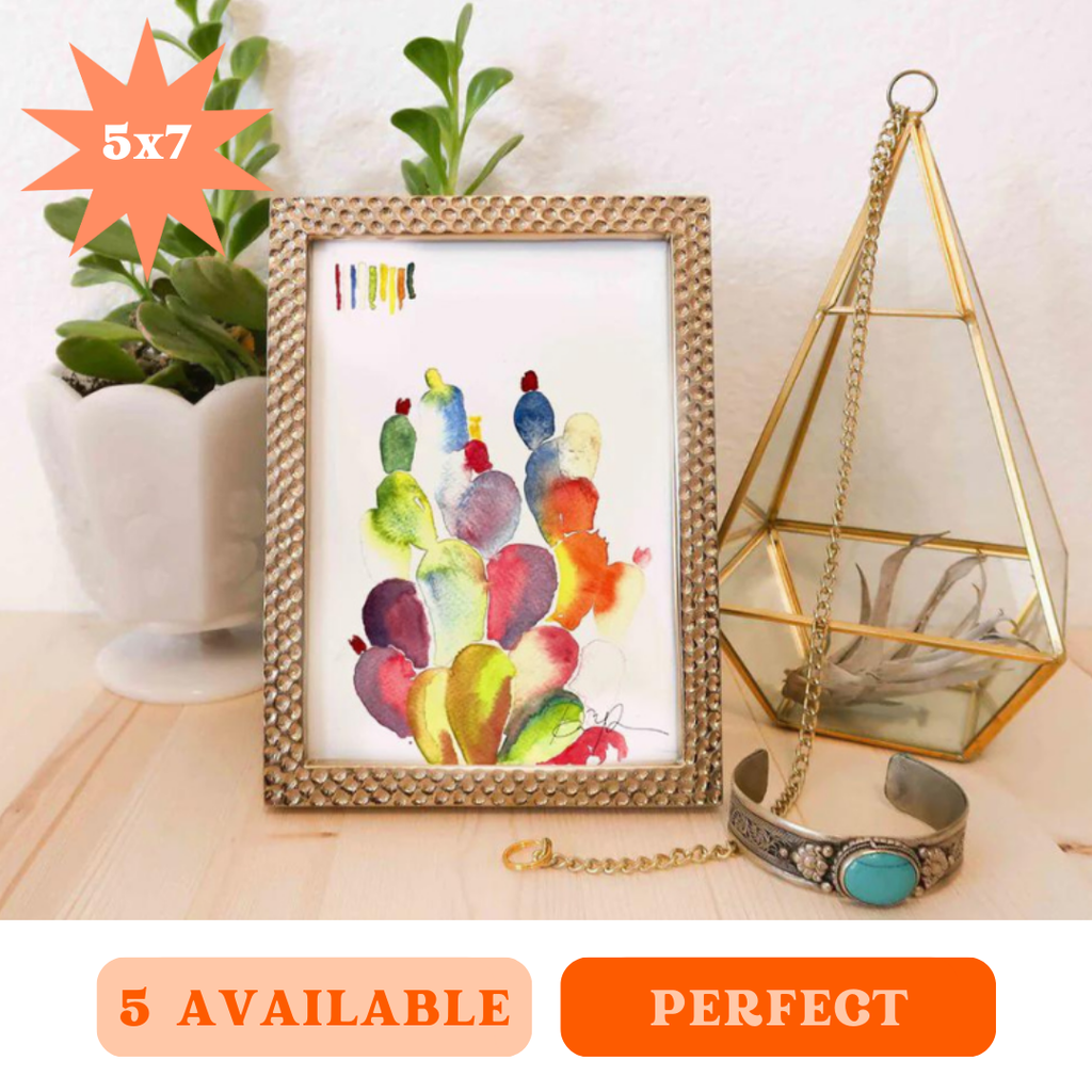 "Technicolor Cacti" 5x7 Art Print