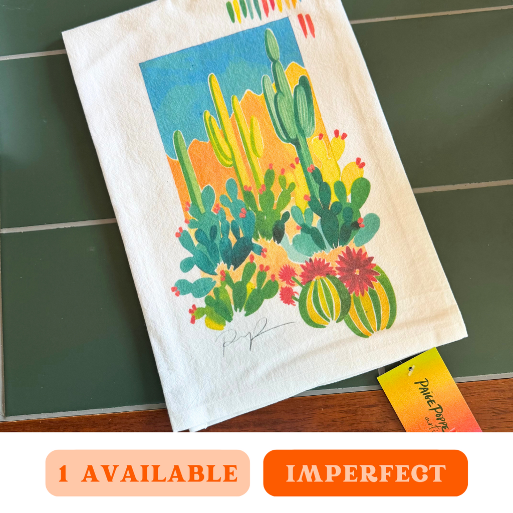 "Desert Sketchbook" Imperfect Tea Towel