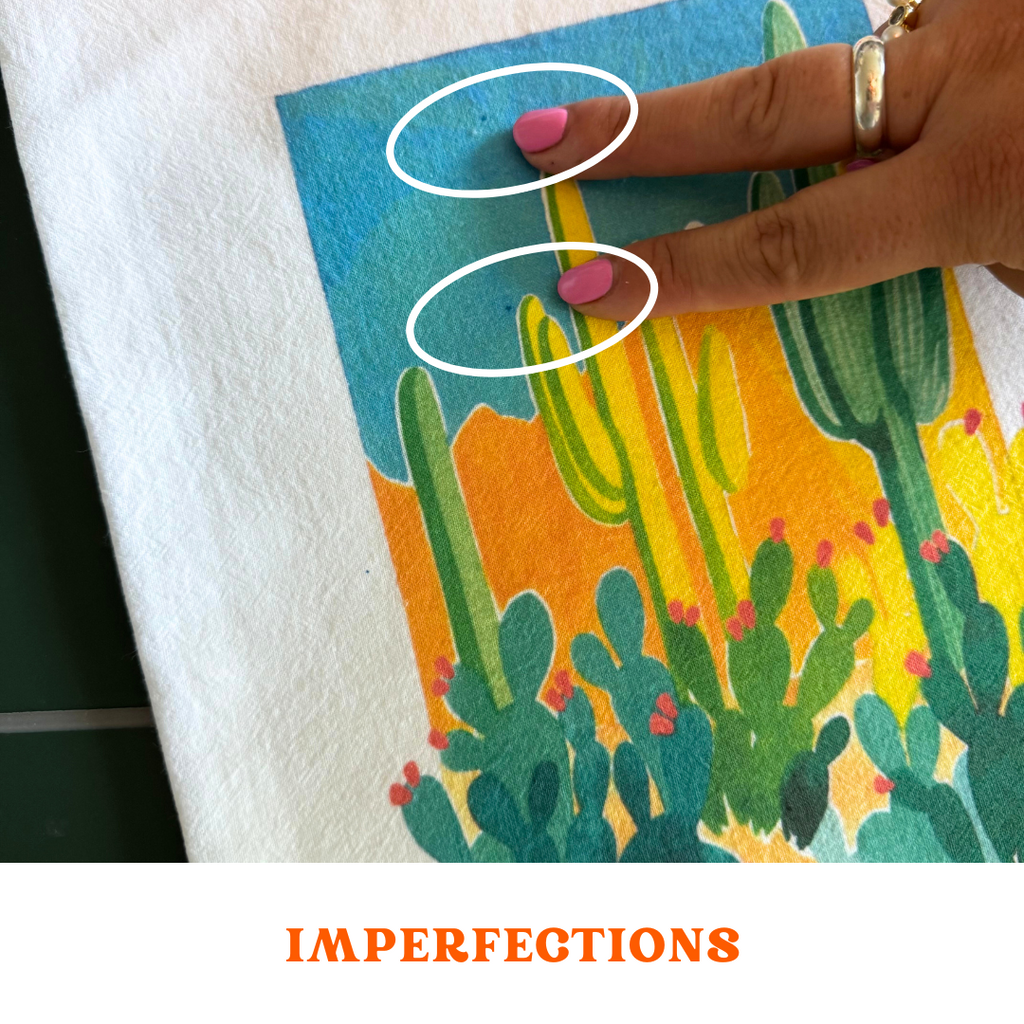 "Desert Sketchbook" Imperfect Tea Towel
