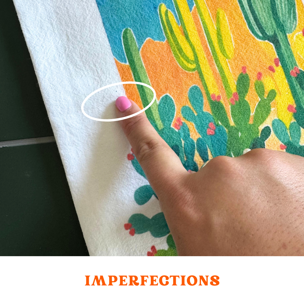 "Desert Sketchbook" Imperfect Tea Towel