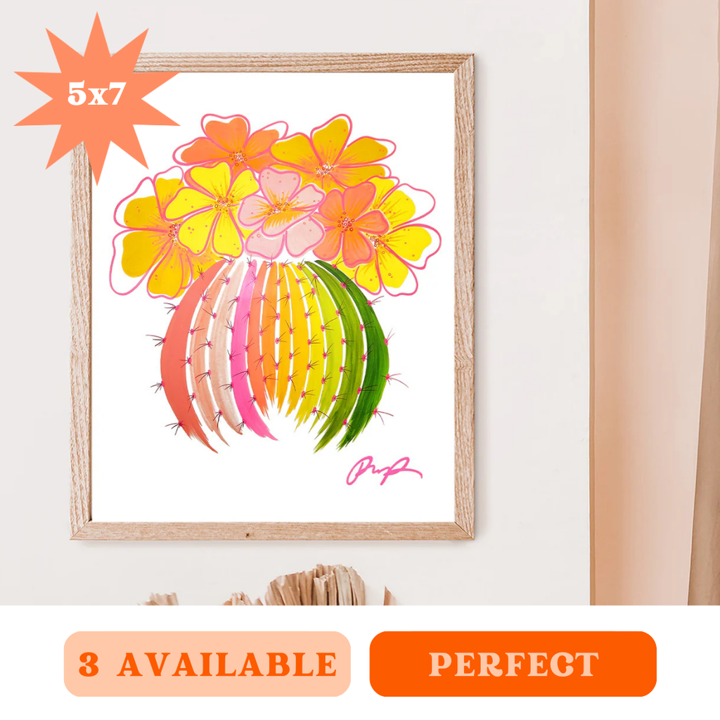 "Bouncing Barrel Blooms" 5x7 Art Print
