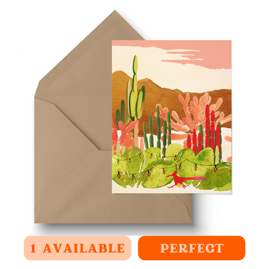 "Festive Roadrunner" Holiday Card