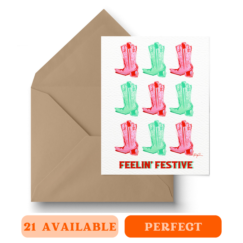 "Cowgirl Christmas" Holiday Card