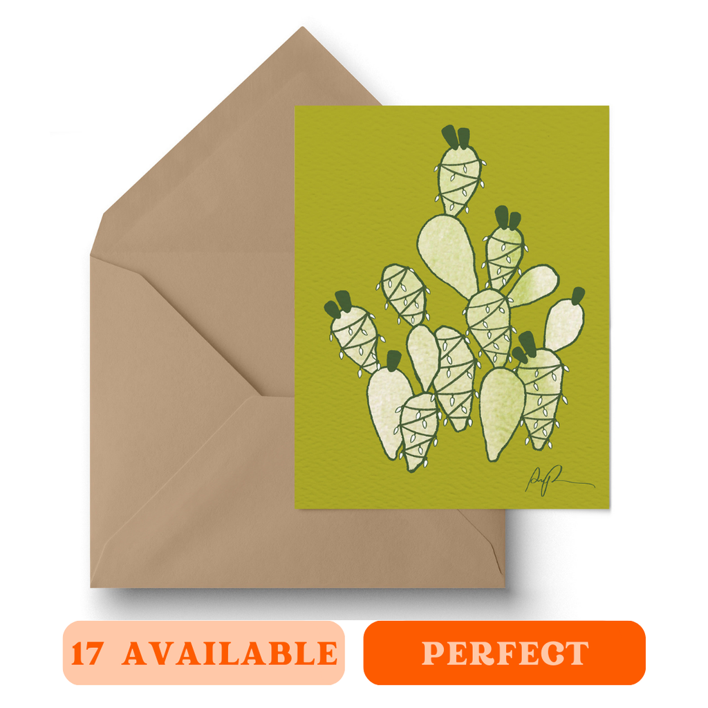"Evergreen Opuntia" Holiday Card