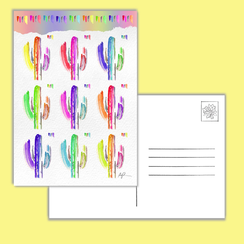 Set of 6 Postcards: Technicolor Botanical