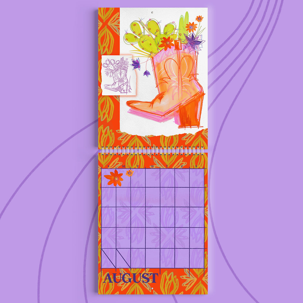 2026 "Cowgirl Kaleidoscope" Wall Calendar