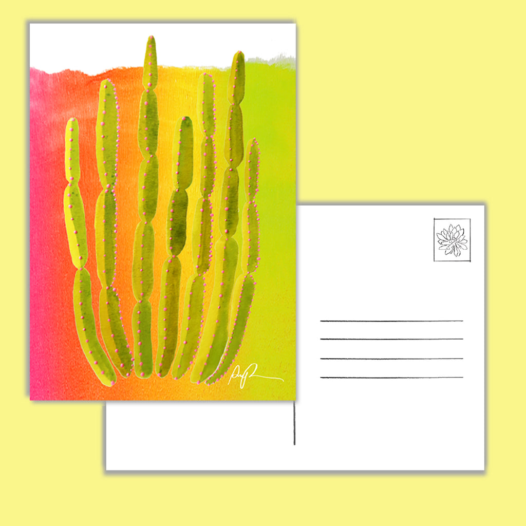 Set of 6 Postcards: Technicolor Botanical