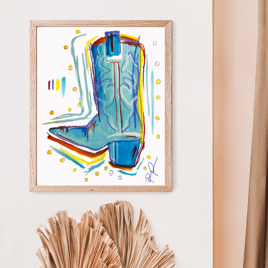"Bluest Boot" 11x14 Art Print