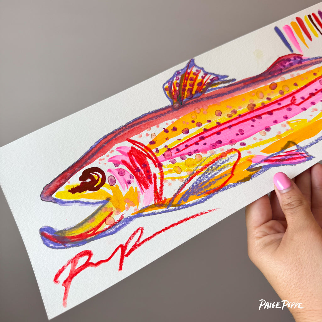 "Candy Trout" Original Watercolor on Paper