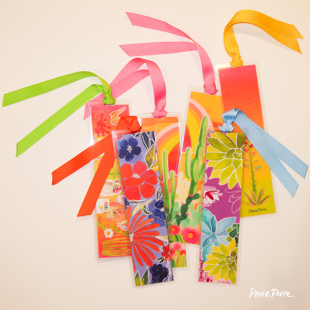 "Blue Suede Bouquet" Ribboned Bookmark