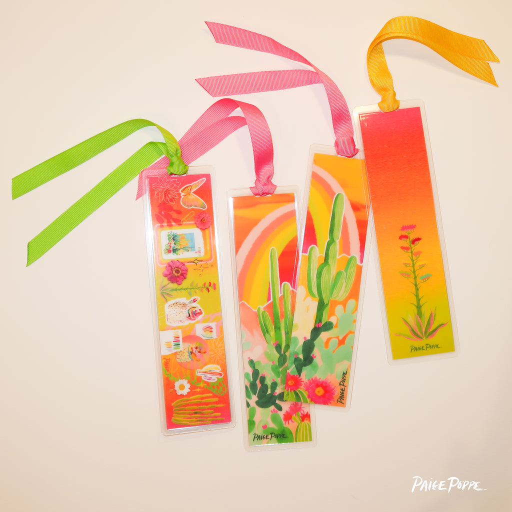 "Technicolor Agave" Ribboned Bookmark