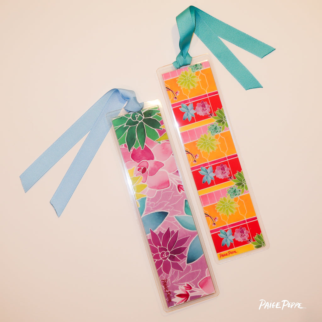 "Scottsdale Succulents" Ribboned Bookmark