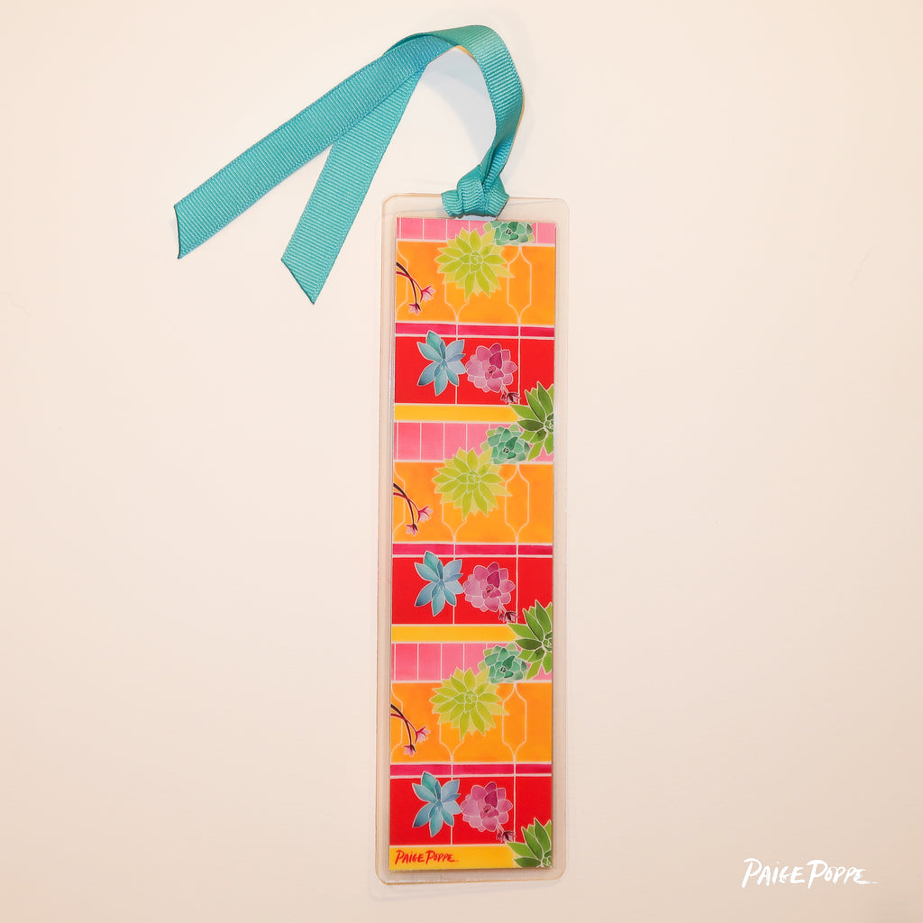 "Scottsdale Succulents" Ribboned Bookmark