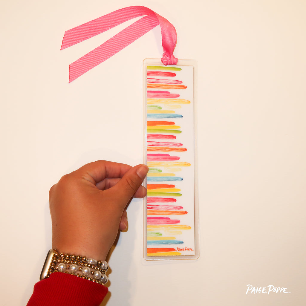 "Rainbow Saguaros" Ribboned Bookmark
