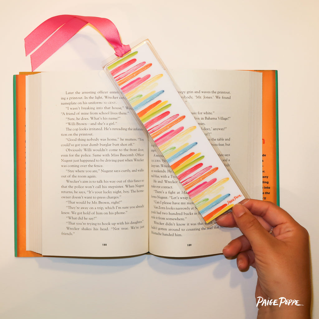 "Rainbow Saguaros" Ribboned Bookmark