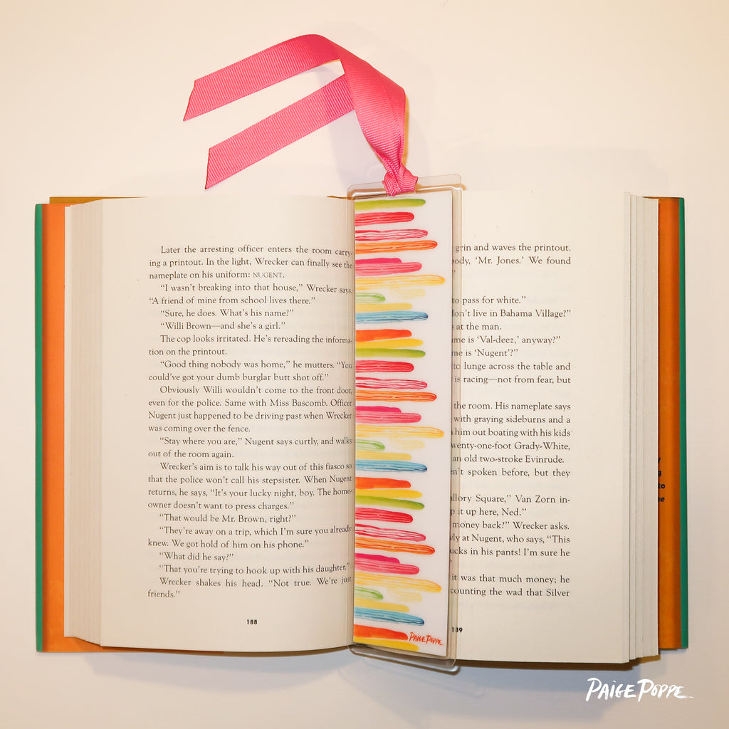 "Rainbow Saguaros" Ribboned Bookmark