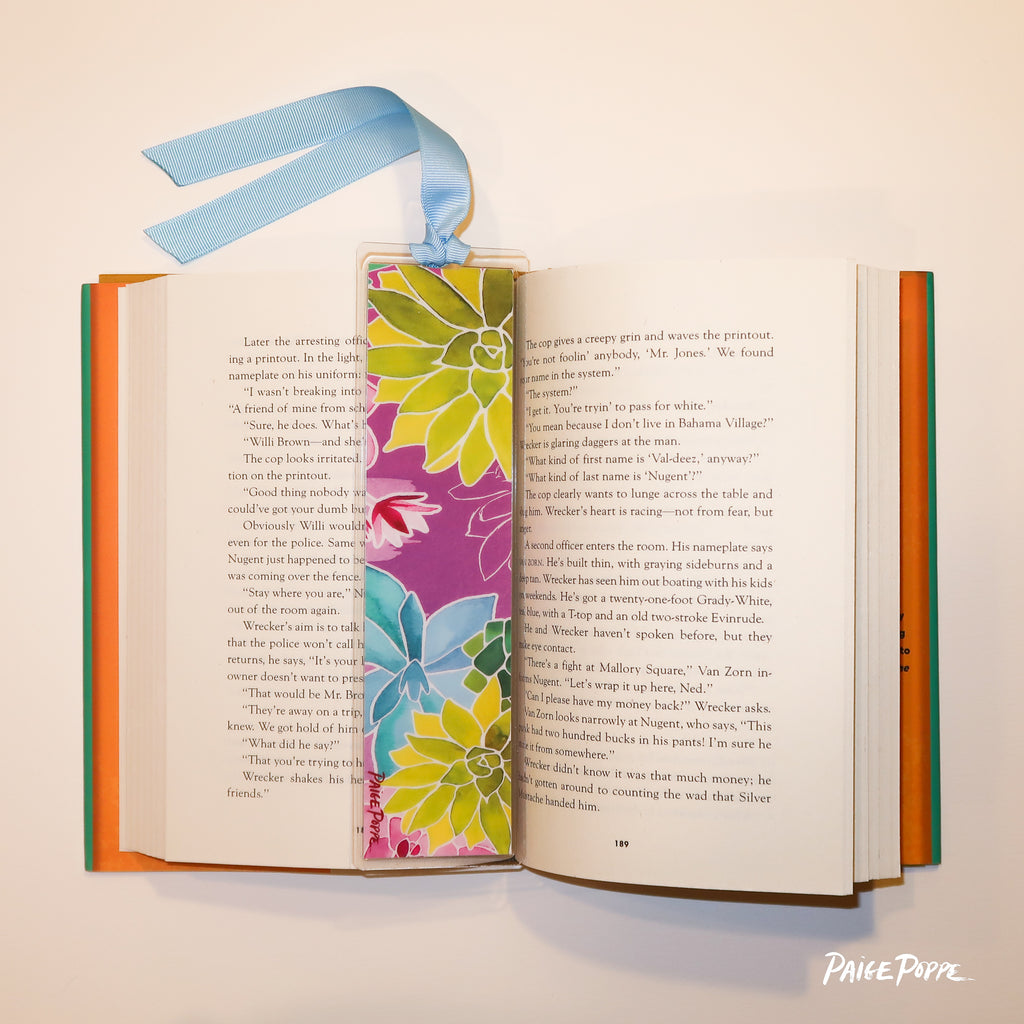 "Succulent Garden" Ribboned Bookmark