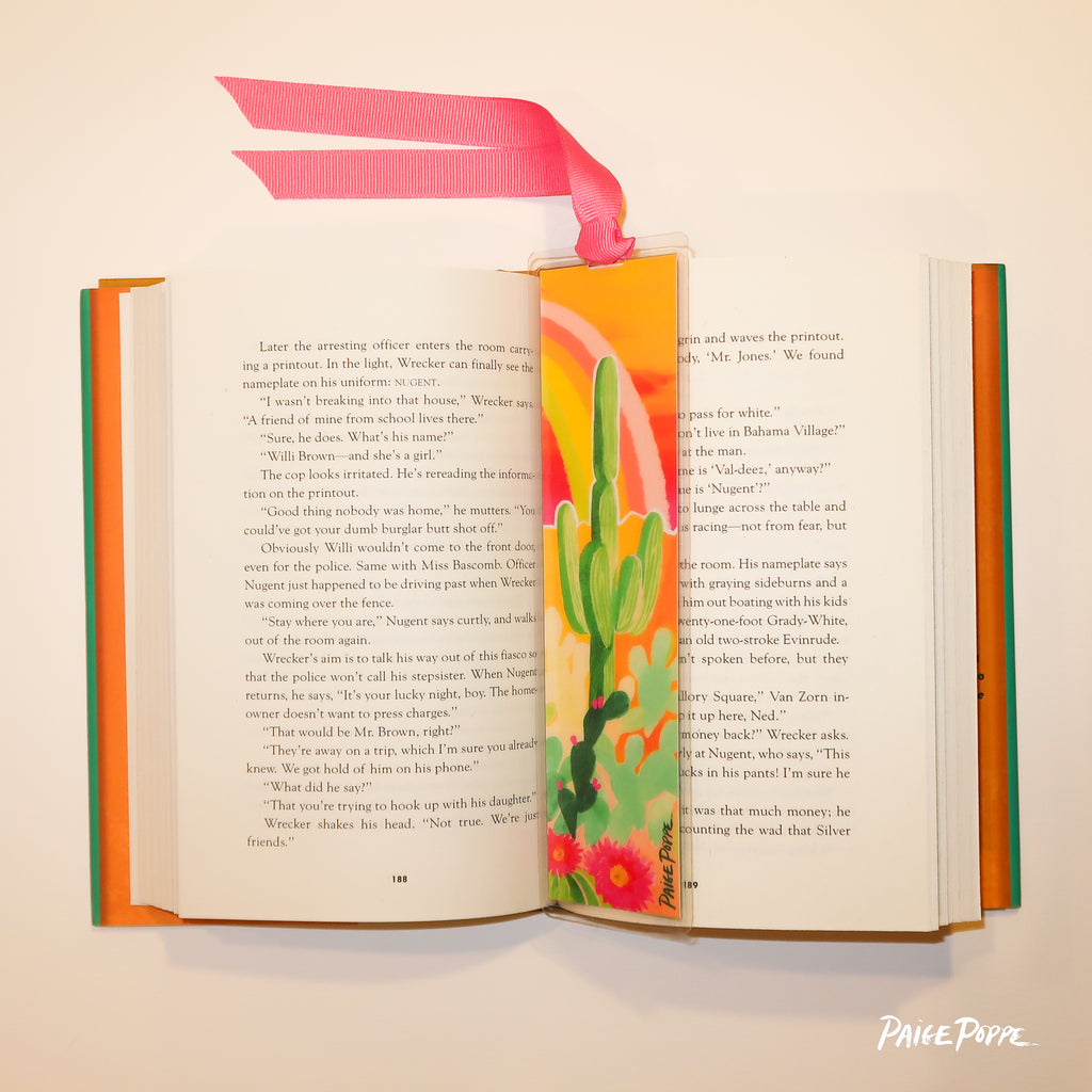"Desert Rainbow" Ribboned Bookmark