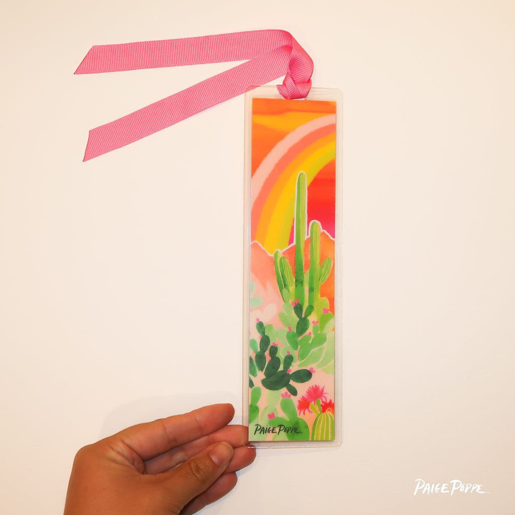 "Desert Rainbow" Ribboned Bookmark