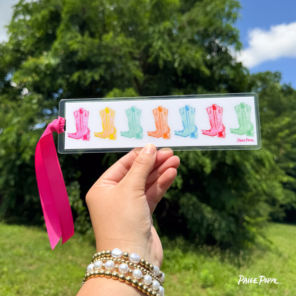 "Cowgirl Kaleidoscope" Ribboned Bookmark